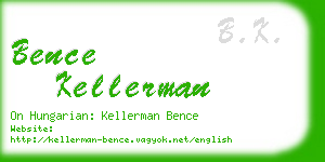 bence kellerman business card